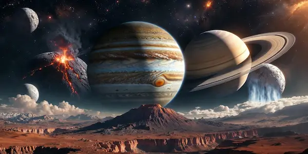 An image of the Solar System